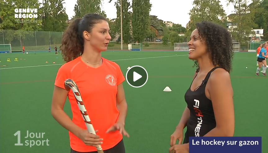 Avec Alexia Pretti, joueuse du Servette HC